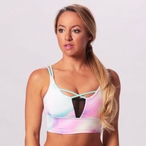 NWOT Popflex Active mermaid sports bra
